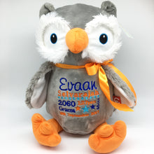 Load image into Gallery viewer, Personalised Grey Owl Cubby