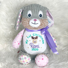Load image into Gallery viewer, Personalised Harlequin Bunny Bubblegum