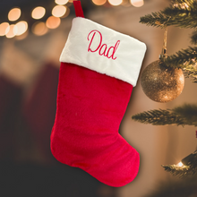 Load image into Gallery viewer, Personalised Plush Christmas Stocking