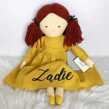 Load image into Gallery viewer, Personalised Alimrose Matilda Doll 45cm Butterscotch