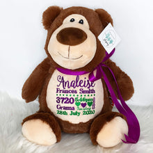 Load image into Gallery viewer, Personalised Brown Bear Cubby