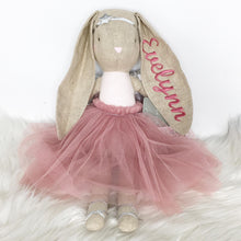 Load image into Gallery viewer, Alimrose Estelle Linen Angel Bunny - Blush 50cm