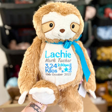 Load image into Gallery viewer, Personalised Baby Sloth