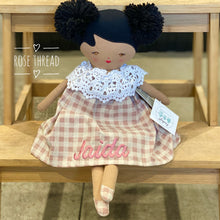 Load image into Gallery viewer, Alimrose Aggie Doll Rose Check 45cm