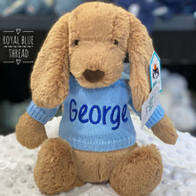 Load image into Gallery viewer, Personalised Jellycat Sweater Jumper - Blue