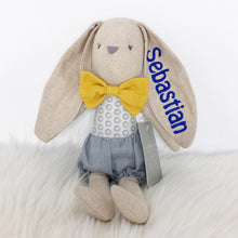 Load image into Gallery viewer, Personalised Alimrose Baby Boy Bunny 26cm