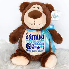 Load image into Gallery viewer, Personalised Brown Bear Cubby