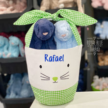 Load image into Gallery viewer, Personalised Easter Bunny Basket - Green