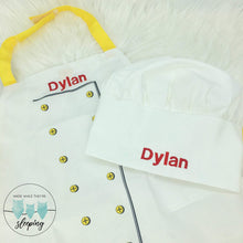 Load image into Gallery viewer, Personalised Child’s Chef Set apron hat