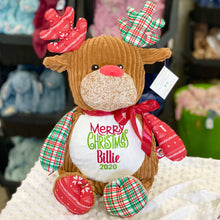 Load image into Gallery viewer, Personalised Harlequin Reindeer Plaid