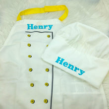 Load image into Gallery viewer, Personalised Child’s Chef Set apron hat