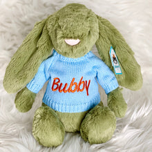 Load image into Gallery viewer, Personalised Jellycat Sweater Jumper - Blue