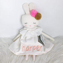 Load image into Gallery viewer, Personalised Alimrose Isabelle Bunny 40cm Ivory Linen