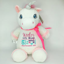 Load image into Gallery viewer, Personalised White Unicorn Cubby