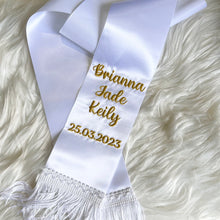 Load image into Gallery viewer, Personalised Baptism Christening Stole Ribbon