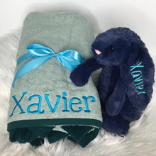 Load image into Gallery viewer, Personalised Hooded Dinosaur Towel
