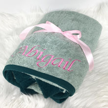Load image into Gallery viewer, Personalised Hooded Dinosaur Towel