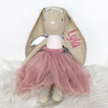 Load image into Gallery viewer, Alimrose Estelle Linen Angel Bunny - Blush 50cm