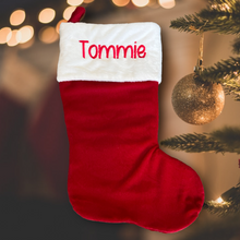 Load image into Gallery viewer, Personalised Plush Christmas Stocking