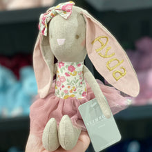 Load image into Gallery viewer, Personalised Alimrose Baby Pearl Bunny Rose Garden 26cm