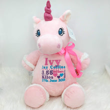 Load image into Gallery viewer, Personalised Pink Unicorn Cubby