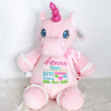 Load image into Gallery viewer, Personalised Pink Unicorn Cubby