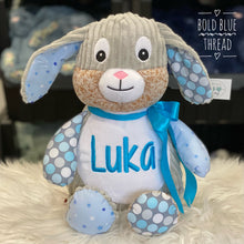 Load image into Gallery viewer, Personalised Harlequin Bunny Cubby Starry Night