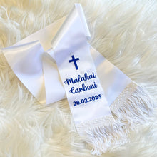 Load image into Gallery viewer, Personalised Baptism Christening Stole Ribbon
