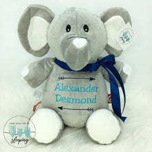 Load image into Gallery viewer, Personalised Grey Elephant