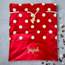 Load image into Gallery viewer, Personalised Santa Sack | White Dot