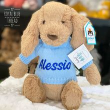 Load image into Gallery viewer, Personalised Jellycat Sweater Jumper - Blue