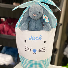Load image into Gallery viewer, Personalised Easter Bunny Basket - Blue