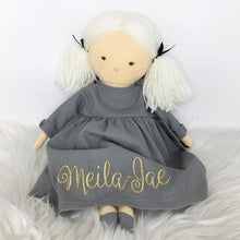 Load image into Gallery viewer, Personalised Alimrose Matilda Doll 45cm Grey