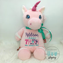 Load image into Gallery viewer, Personalised Pink Unicorn Cubby