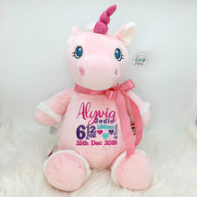 Load image into Gallery viewer, Personalised Pink Unicorn Cubby