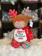 Load image into Gallery viewer, Personalised Harlequin Reindeer Plaid