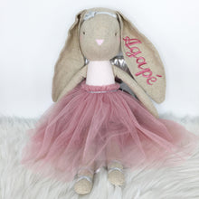 Load image into Gallery viewer, Alimrose Estelle Linen Angel Bunny - Blush 50cm