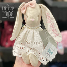 Load image into Gallery viewer, Personalised Alimrose Baby Broderie Bunny 26cm