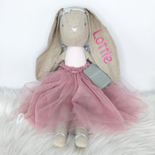 Load image into Gallery viewer, Alimrose Estelle Linen Angel Bunny - Blush 50cm