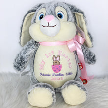Load image into Gallery viewer, Personalised Grey Bunny Cubby