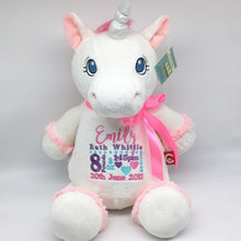 Load image into Gallery viewer, Personalised White Unicorn Cubby