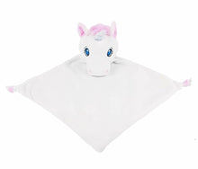 Load image into Gallery viewer, Personalised White Unicorn Blankie Soother Comforter