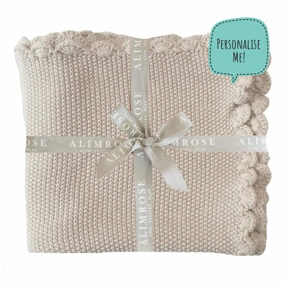 Alimrose Organic Cotton Knit Blanket | Latte