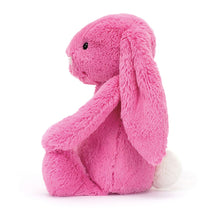 Load image into Gallery viewer, Personalised Jellycat Bashful Bunny Medium - Hot Pink side view
