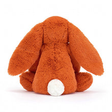 Load image into Gallery viewer, Personalised Jellycat Bashful Bunny Medium - Tangerine back view
