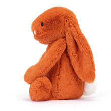 Load image into Gallery viewer, Personalised Jellycat Bashful Bunny Medium - Tangerine side view
