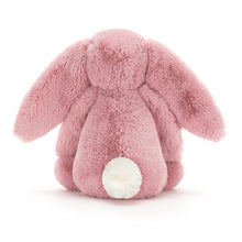 Load image into Gallery viewer, Jellycat Tulip Pink plush bunny toy on a white background back view
