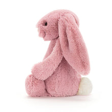 Load image into Gallery viewer, Jellycat Tulip Pink plush bunny toy on a white background side view
