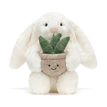 Load image into Gallery viewer, Jellycat Cream Bunny with Plant
