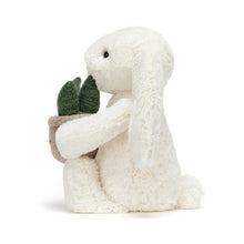 Load image into Gallery viewer, Jellycat Cream Bunny with Plant side
